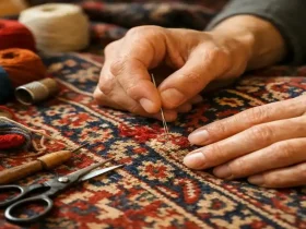 نحوه رفو کردن فرش دستباف در منزل