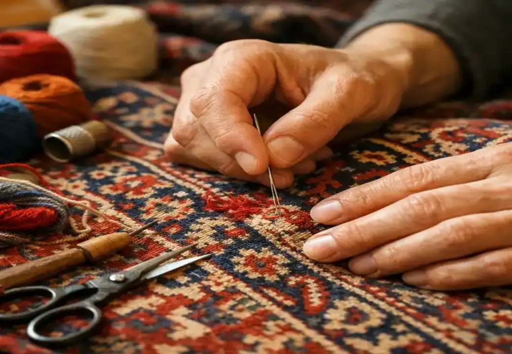 نحوه رفو کردن فرش دستباف در منزل