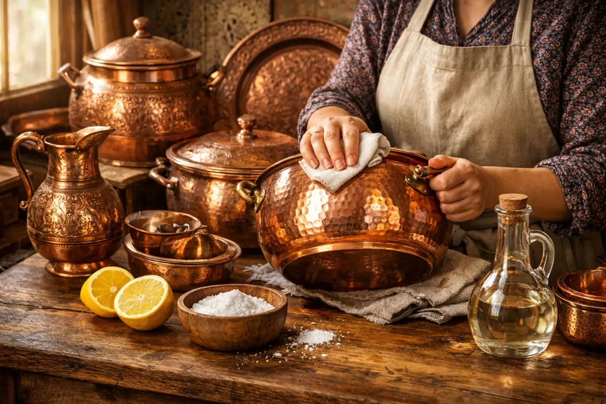 اصول نگهداری از ظروف مسی