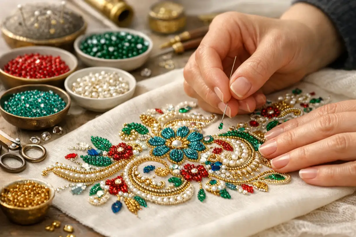 آشنایی با هنر منجوق دوزی