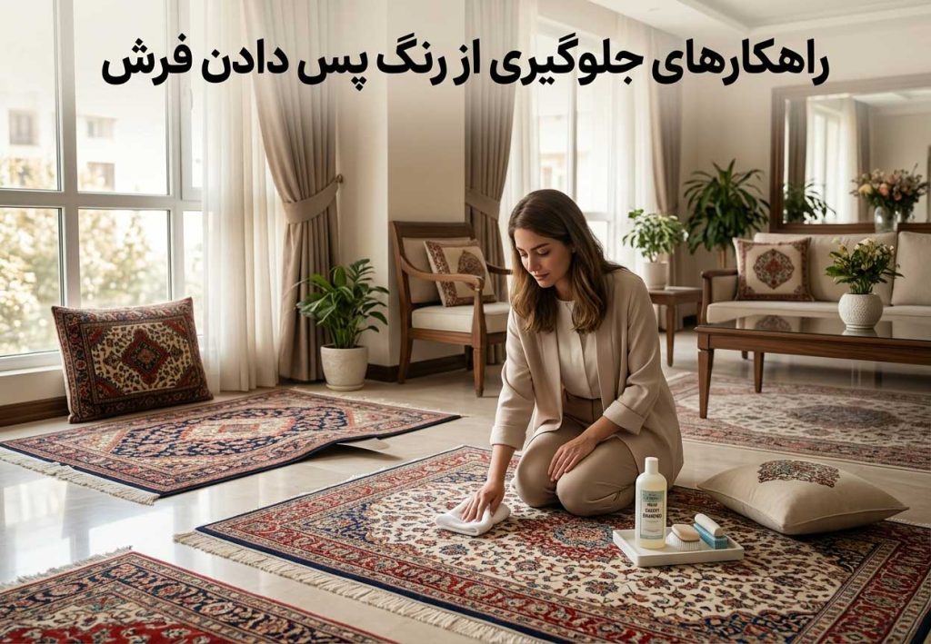راهکارهای جلوگیری از رنگ پس دادن فرش