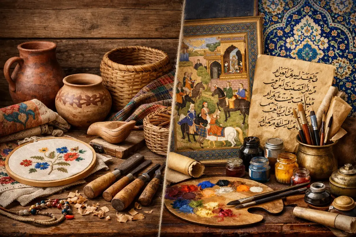 فرق صنایع دستی و هنر های سنتی در چیست؟