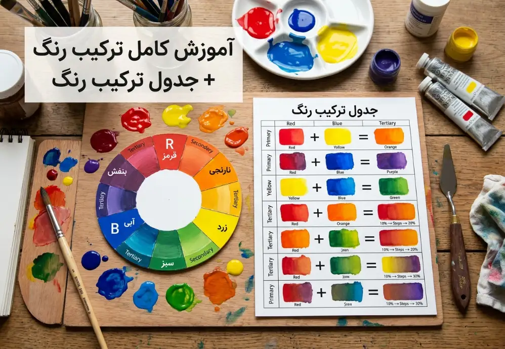 جدول ترکیب رنگ