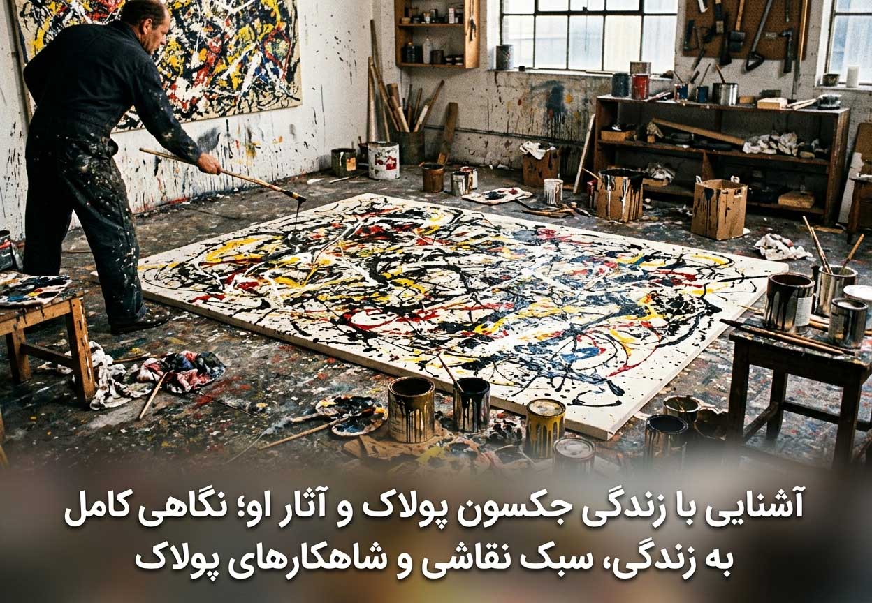 آشنایی با زندگی جکسون پولاک و آثار او؛ نگاهی کامل به زندگی، سبک نقاشی و شاهکارهای پولاک