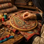 مراحل ترمه دوزی