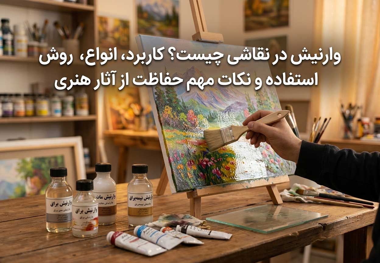 وارنیش در نقاشی چیست؟ کاربرد، انواع، روش استفاده و نکات مهم حفاظت از آثار هنری