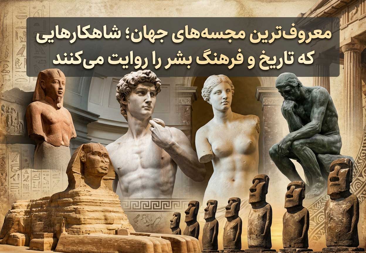 معروف‌ترین مجسمه‌های جهان؛ شاهکارهایی که تاریخ و فرهنگ بشر را روایت می‌کنند
