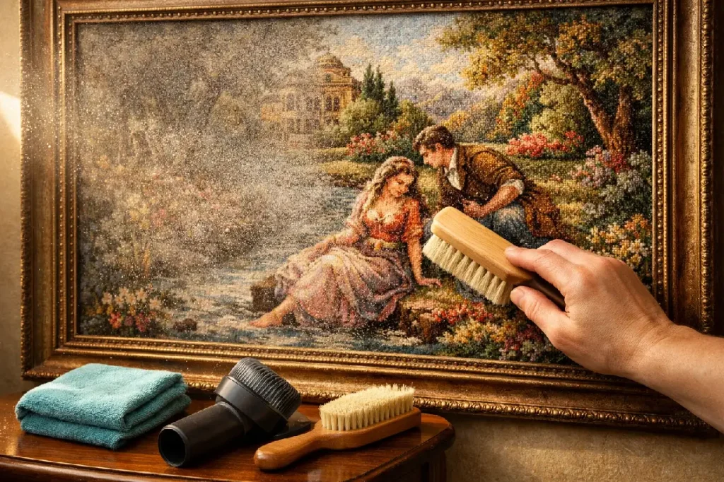 تأثیر گرد و غبار بر تابلو فرش