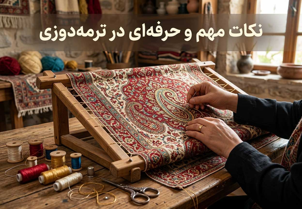 نکات مهم و حرفه‌ای در ترمه‌دوزی