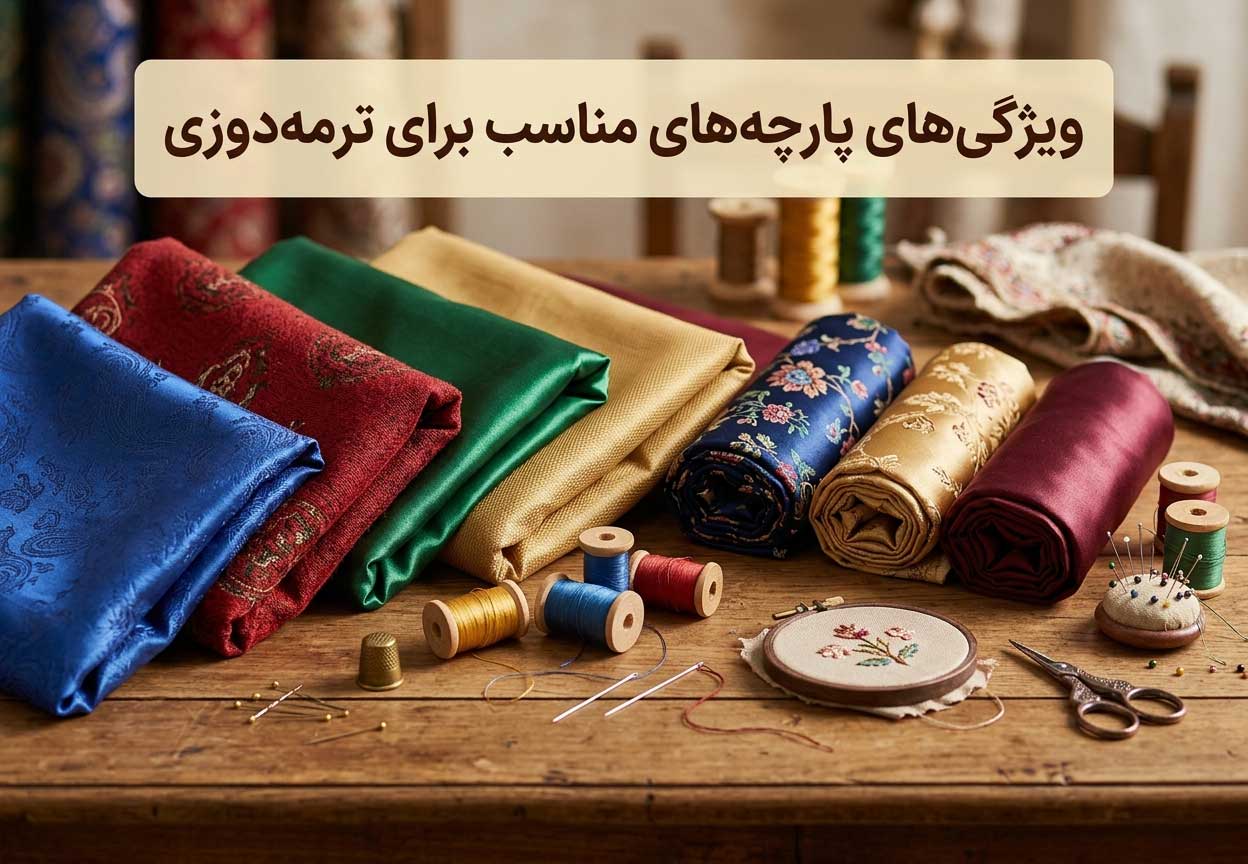 ویژگی‌های پارچه‌های مناسب برای ترمه‌دوزی
