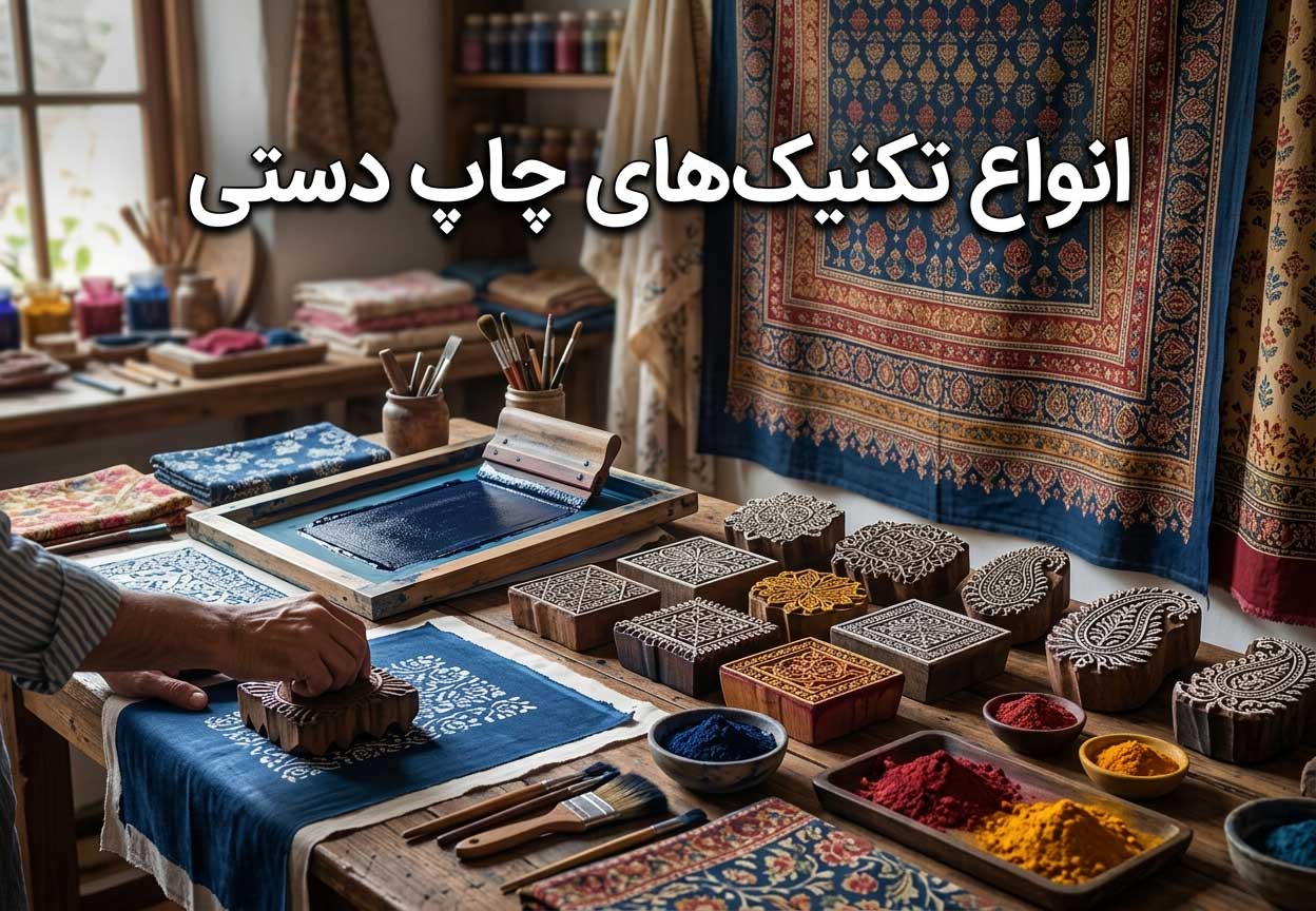 انواع تکنیک‌های چاپ دستی