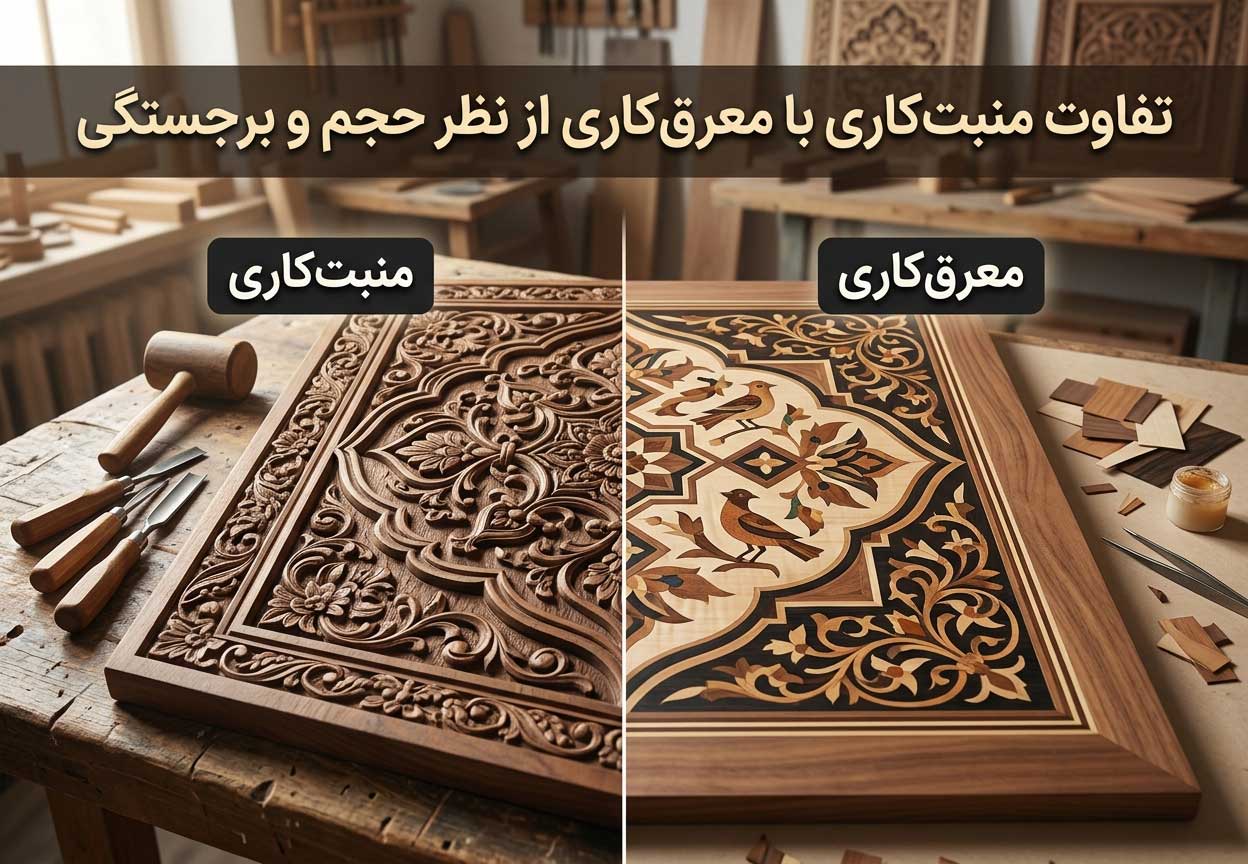 تفاوت از نظر حجم و برجستگی