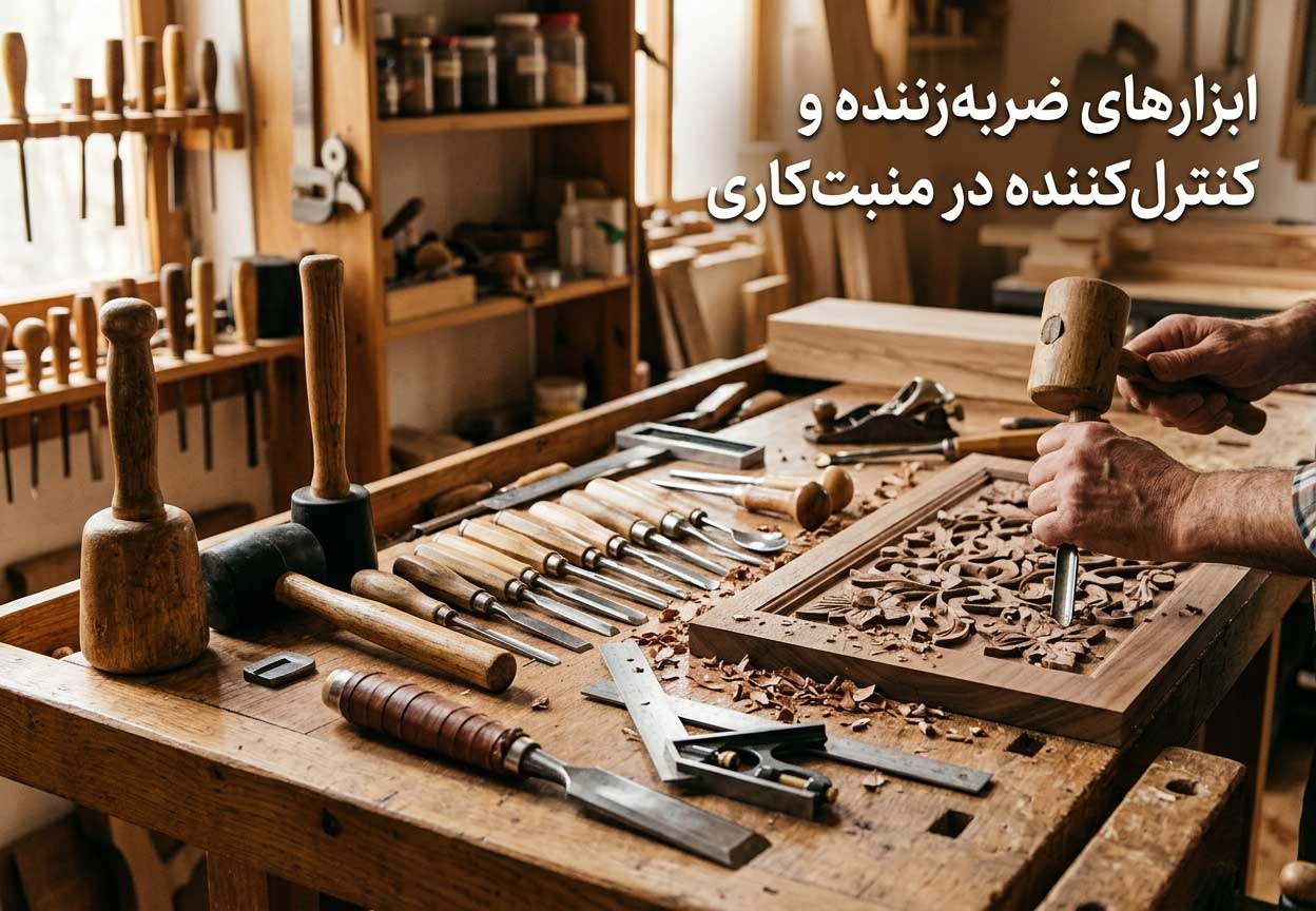 ابزارهای ضربه‌زننده و کنترل‌کننده در منبت‌کاری