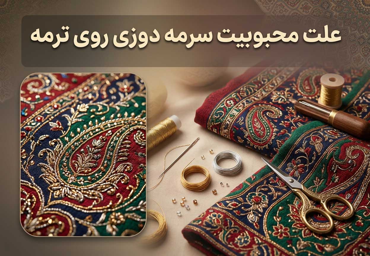 علت محبوبیت سرمه دوزی روی ترمه