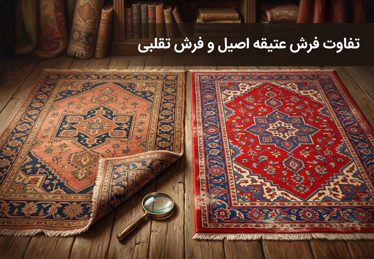 تفاوت فرش عتیقه اصیل و فرش تقلبی