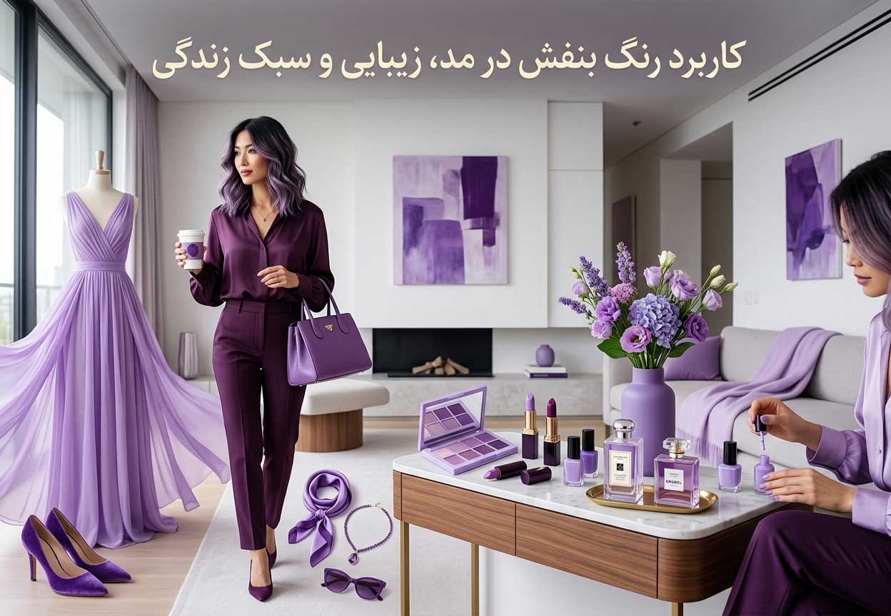 کاربرد رنگ بنفش در مد، زیبایی و سبک زندگی