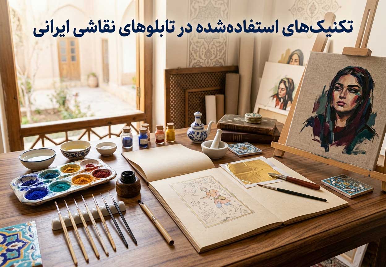 تکنیک‌های استفاده‌شده در تابلوهای نقاشی ایرانی