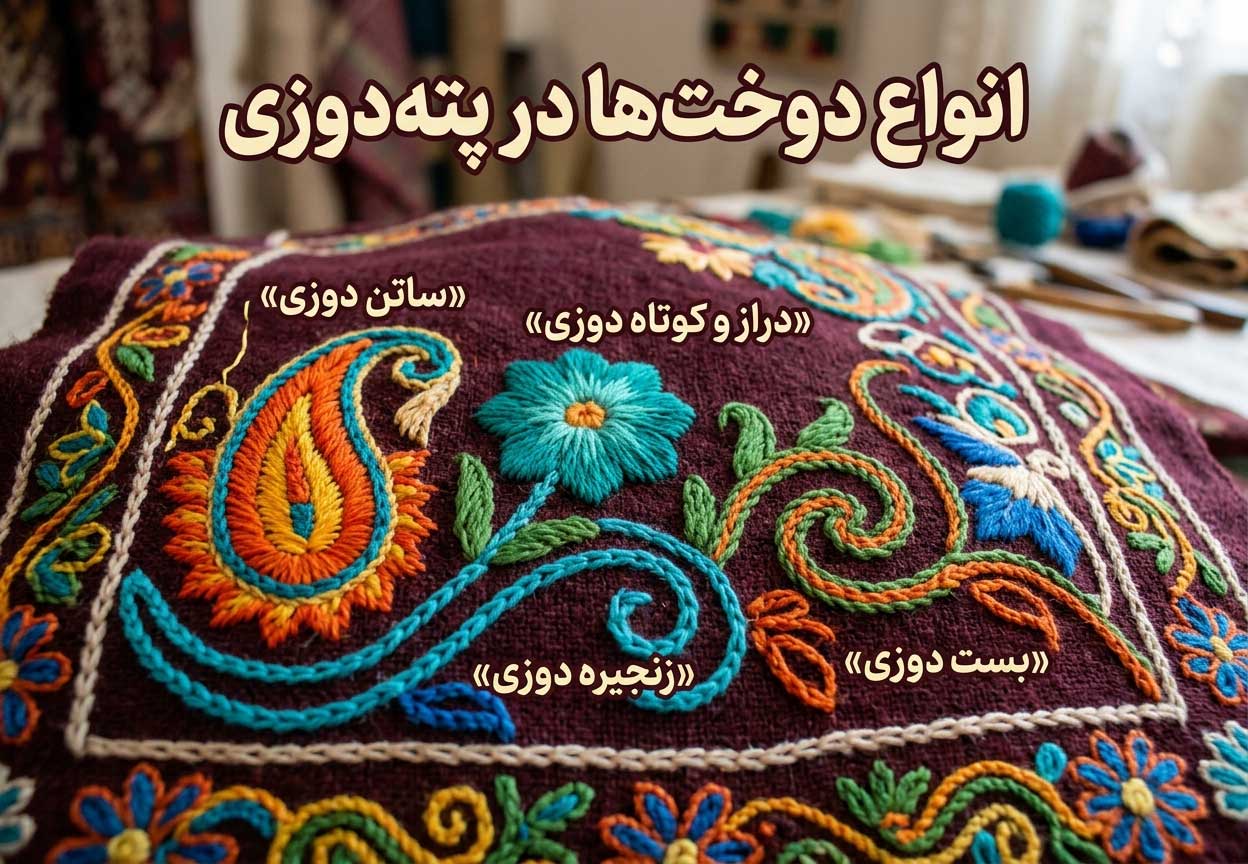 انواع دوخت‌ها در پته‌دوزی