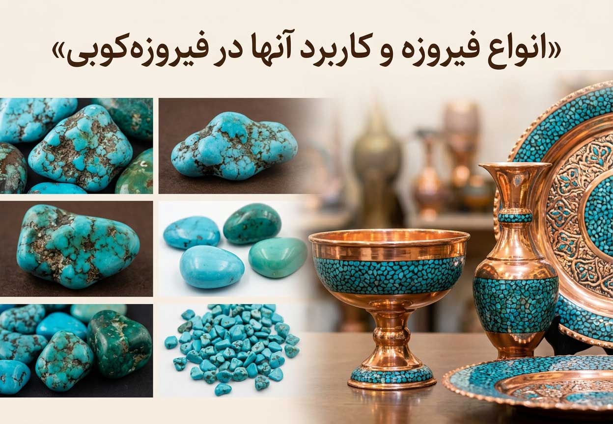 انواع فیروزه و کاربرد آنها در فیروزه‌کوبی