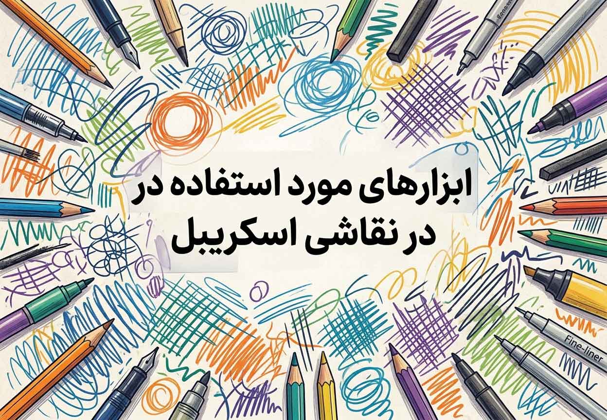 ابزارهای مورد استفاده در نقاشی اسکریبل