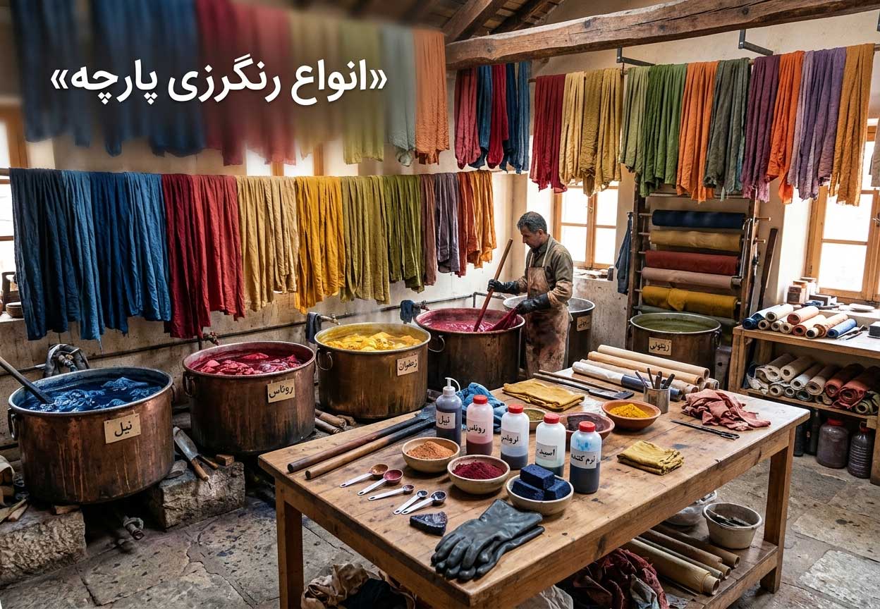 انواع رنگرزی پارچه