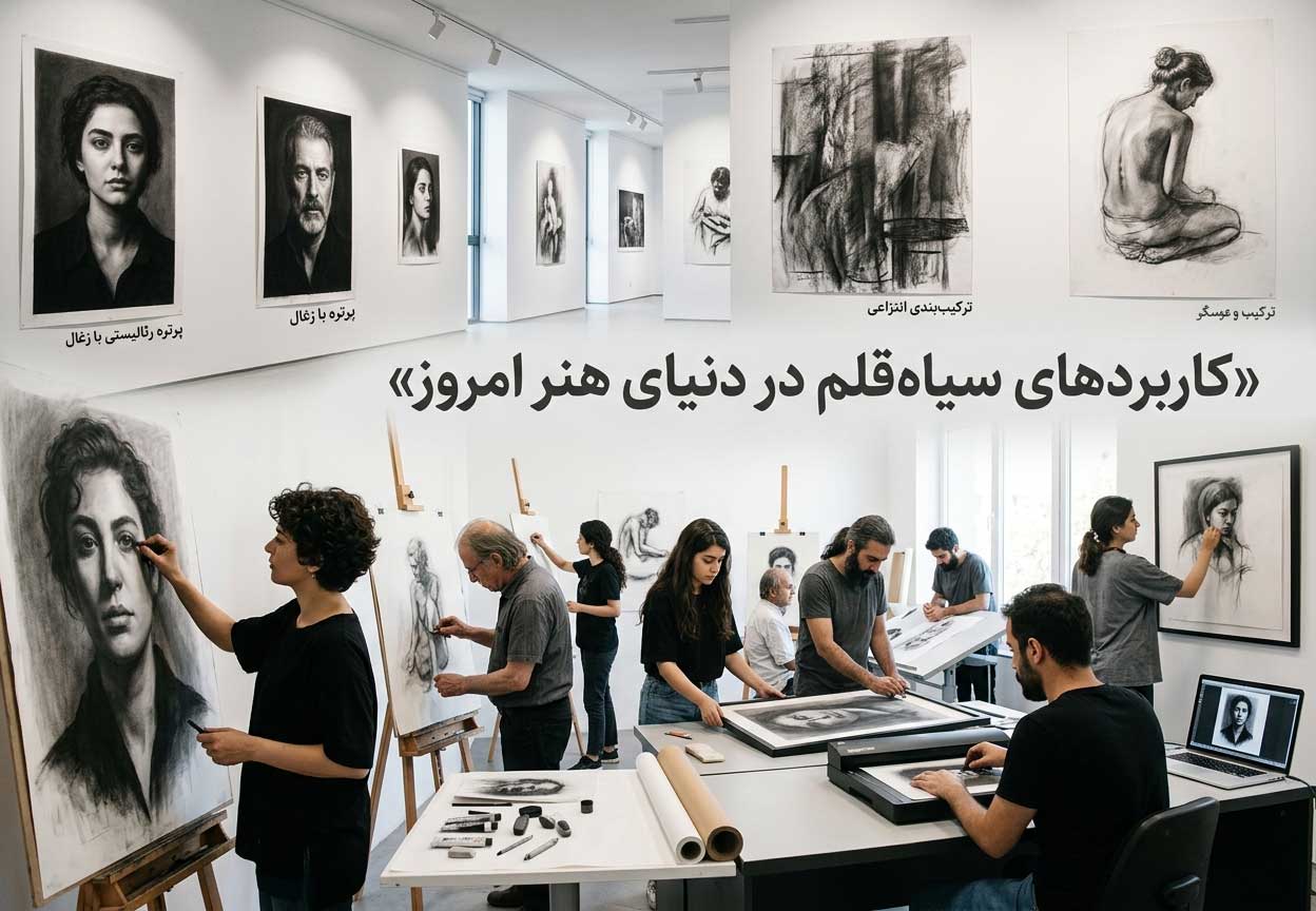 کاربردهای سیاه‌قلم در دنیای هنر امروز