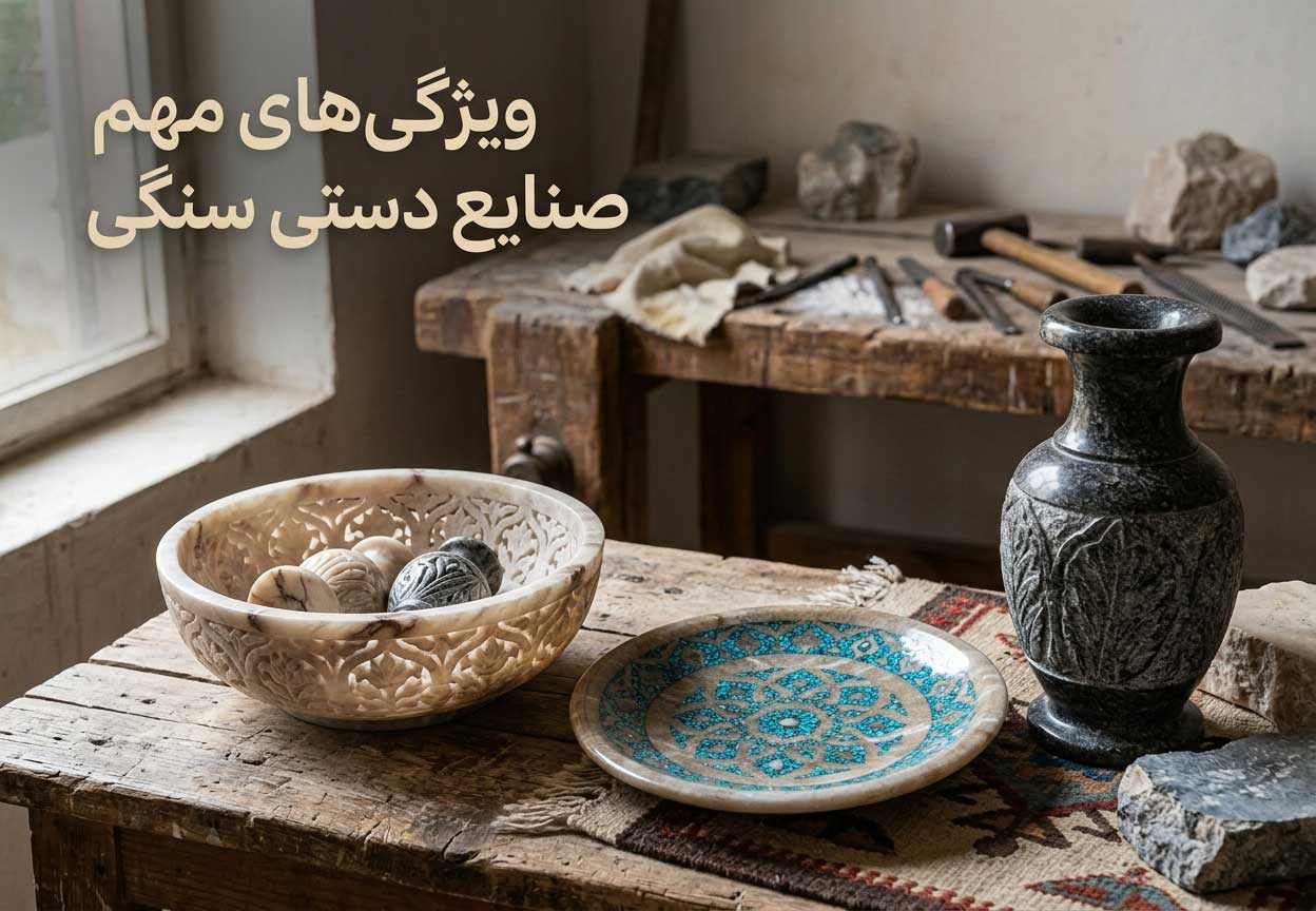 ویژگی‌های مهم صنایع دستی سنگی