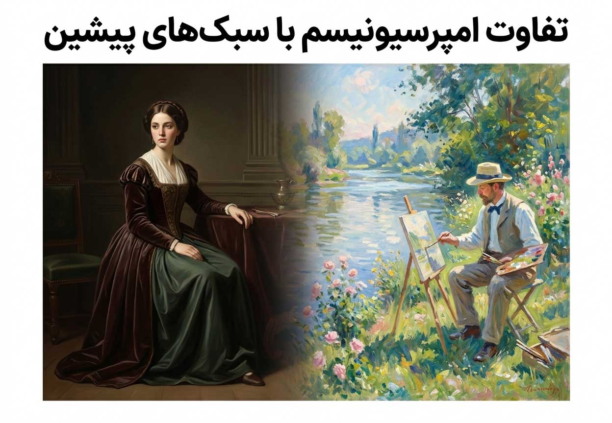 تفاوت امپرسیونیسم با سبک‌های پیشین
