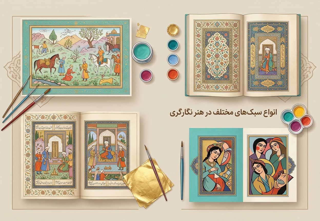 انواع سبک های مختلف در هنر نگارگری
