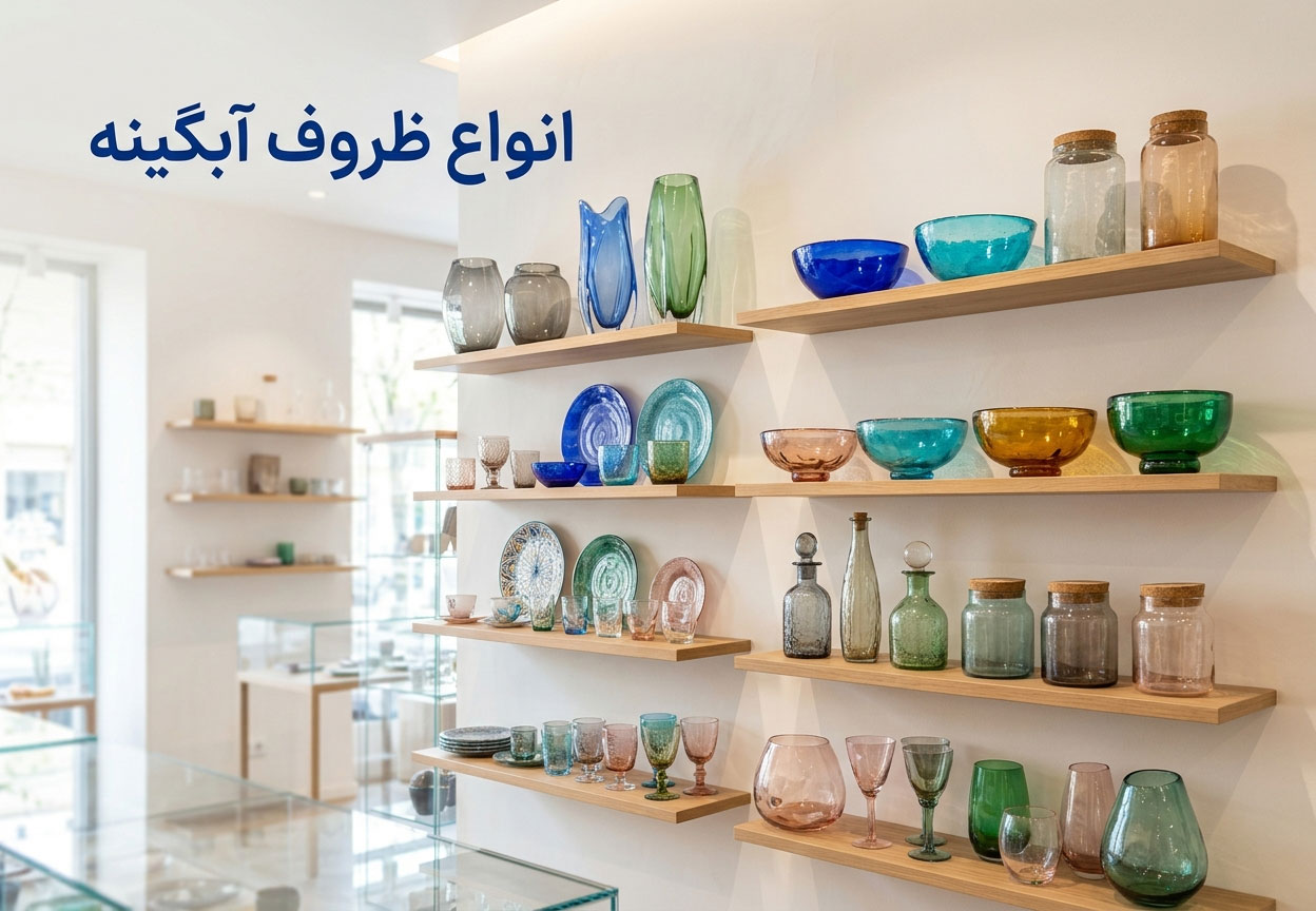 انواع ظروف آبگینه